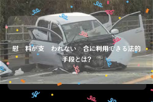 慰謝料が支払われない場合に利用できる法的手段とは？