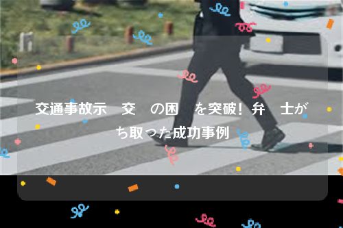 交通事故示談交渉の困難を突破！弁護士が勝ち取った成功事例